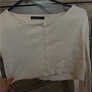 Brandy Melville Cream Button-Up Sweater